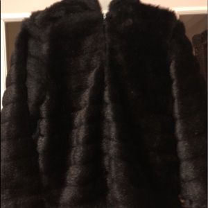 Black fur coat